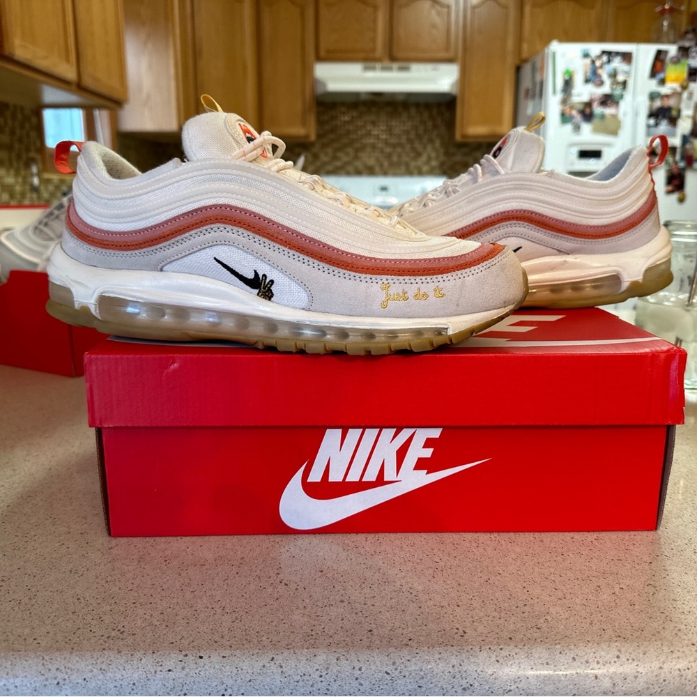 Size 10.5 men’s women’s 12 - Nike Air Max 97 Peace, Love and Run 2022